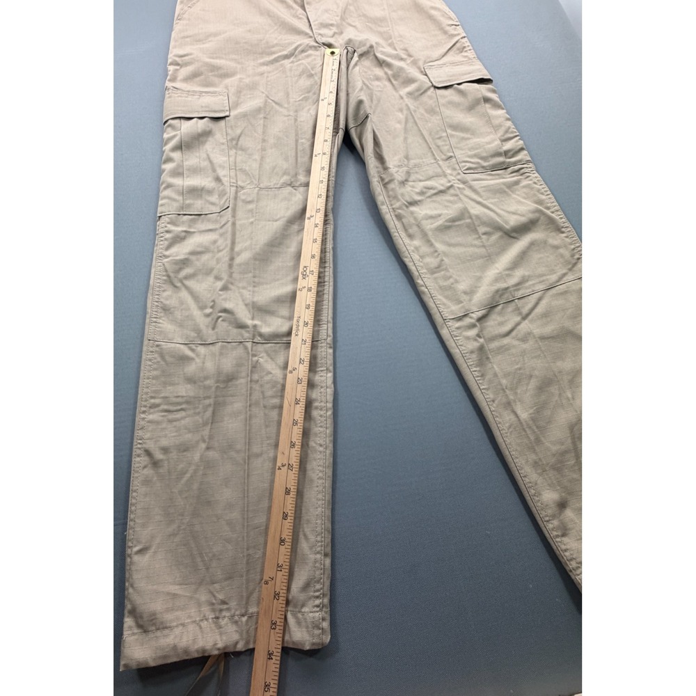 BDU Combat Trousers Khaki Tan Cargo Pants 100% Cotton USA | Men's Medium Long - Picture 8 of 15